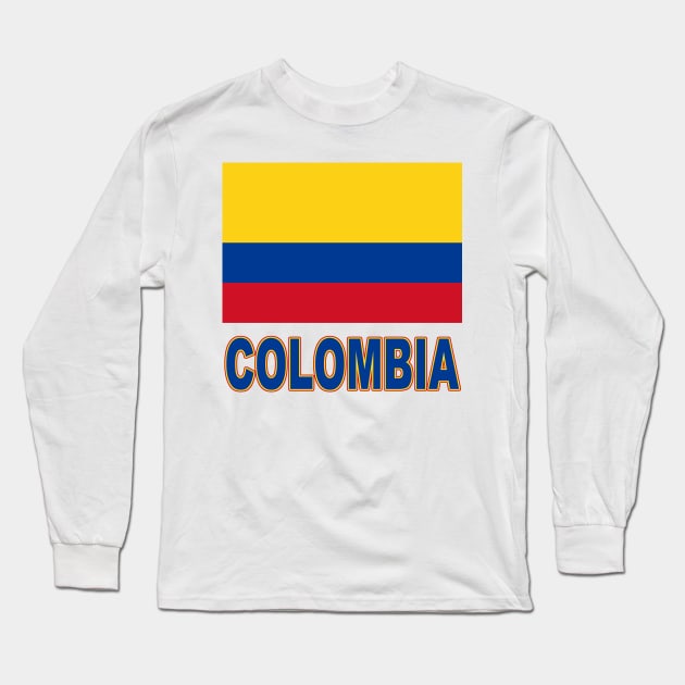 The Pride of Colombia - Colombian Flag Design Long Sleeve T-Shirt by Naves